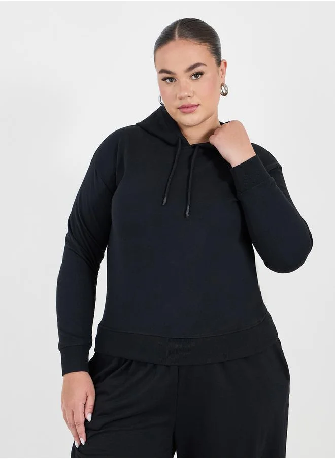 Styli Plus Size Regular Fit Regular Length Plain Hoodie