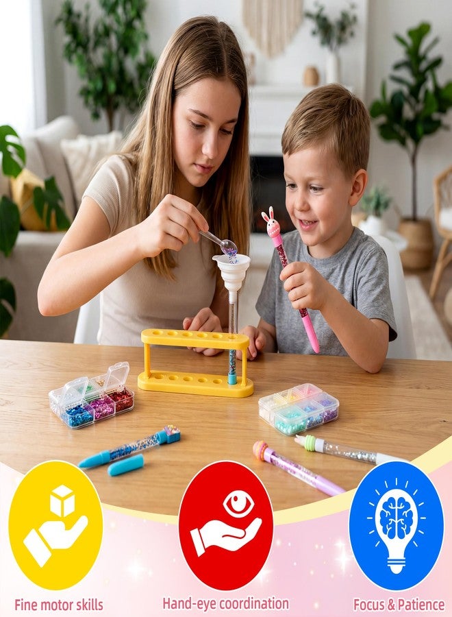 Rilcn مجموعة ريلكن لصنع أقلام عيد الفصح للبنات، 50 قطعة من أقلام عيد الفصح اللامعة العائمة، تكفي لصنع 12 قلمًا لامعًا، هدايا عيد الفصح للأطفال من سن 6 إلى 12 عامًا - Image 2