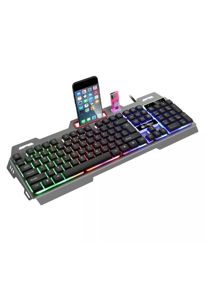 SHOPI - JK-938 Mechanical Feel Keyboard And Optical Gaming Mouse Set Mechanical Keyboard Bundle ,Keyboard w/ Mouse Set - Image 1