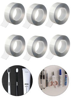 ZCM-HAPPY 6 Rolls Transparent Double Sided Nano Tape No Trace Washable Waterproof Tape 6M  - Image 1
