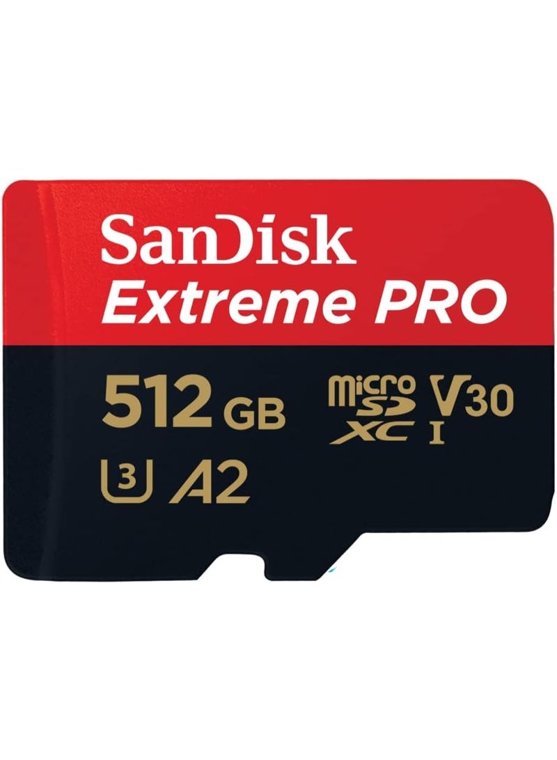 SanDisk Extreme Pro microSD UHS I Card 512GB for 4K Video on Smartphones, Action Cams & Drones 200MB/s Read, 140MB/s Write, Lifetime Warranty - Image 1