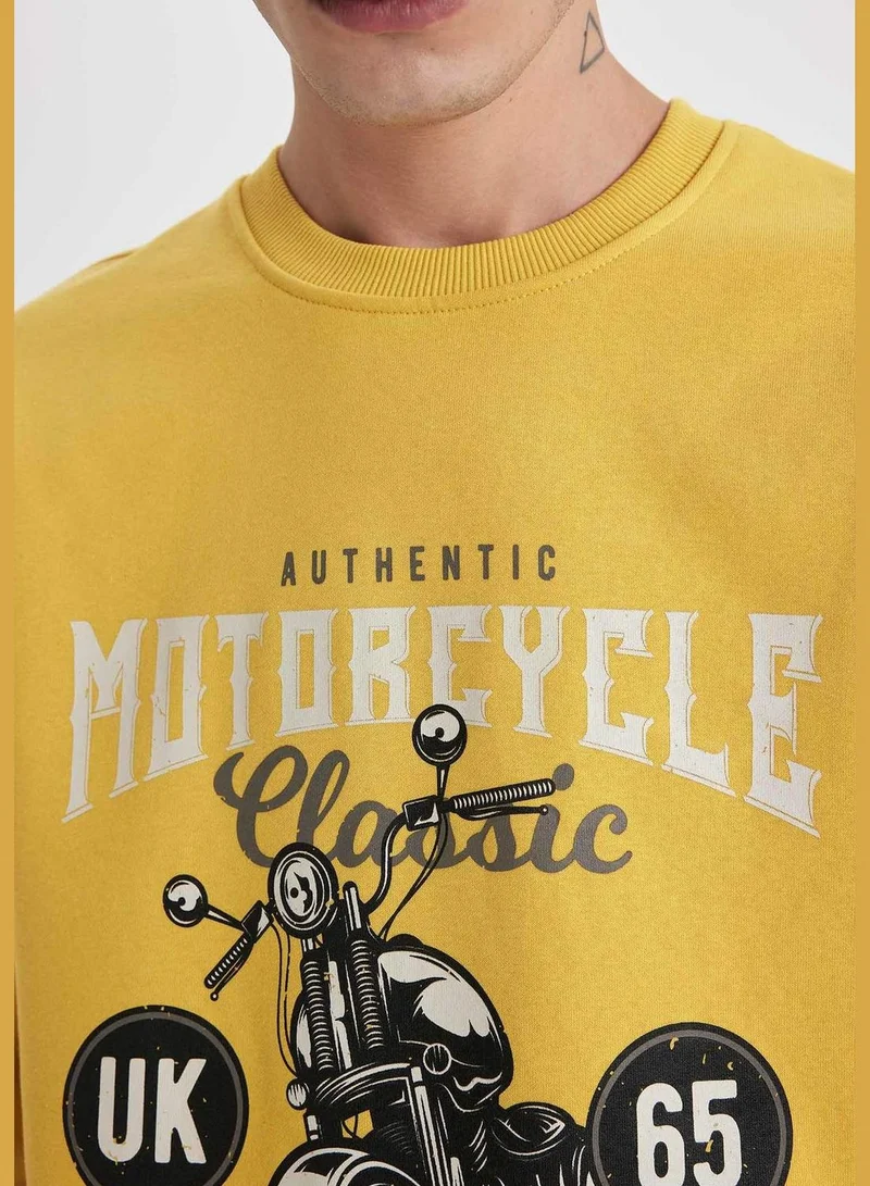 ديفاكتو Man Crew Neck Long Sleeve Knitted Sweatshirt