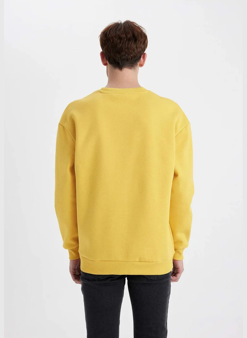 ديفاكتو Man Crew Neck Long Sleeve Knitted Sweatshirt
