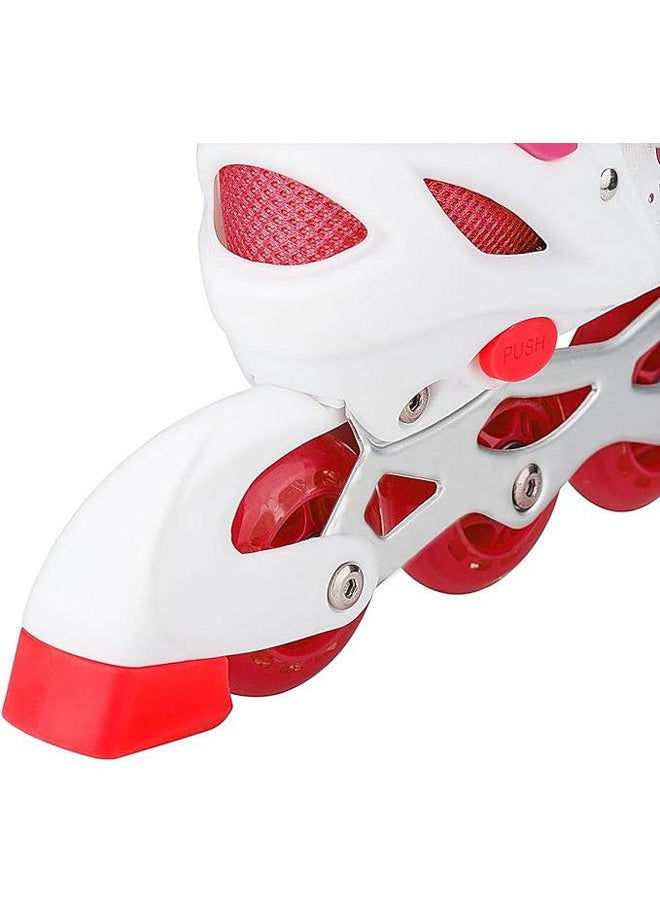 POWER - Adjustable Roller Skate Shoes Led Light Single Row 4-Wheels Size 31-34 - Image 1