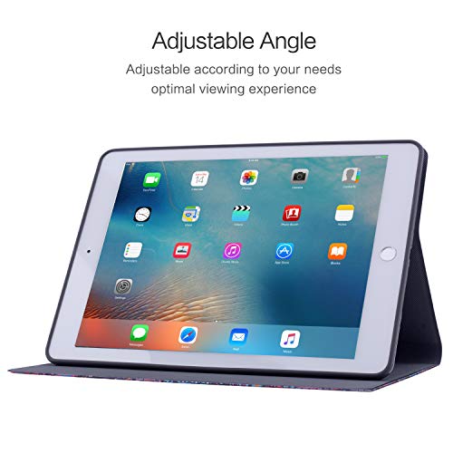 Vimorco for iPad 9.7 inch 2018/2017 Case,Premium Leather, Protective Hard Shell Cover for Apple iPad Air 1/2 for iPad 6th/5th Generation with Auto Wake/Sleep,Art - Image 4