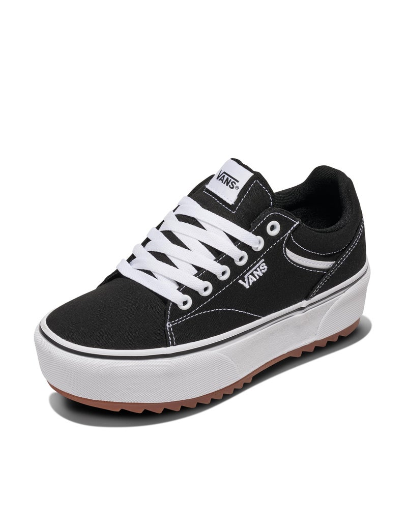 Vans Women's Seldan Platform ST Shoe | Retro Tennis Inspired Sneakers for Fashion & Everyday Wear, Canvas Black, 9 - Image 4