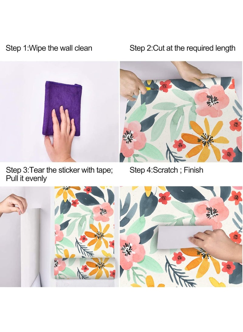 [ بفك ] 40cm * 5M ورق الحائط ، التصميم الإبداعي ، لون نمط خلفية ذاتية اللصق ، تنطبق على مجموعة متنوعة من ديكور المنزل - Image 3