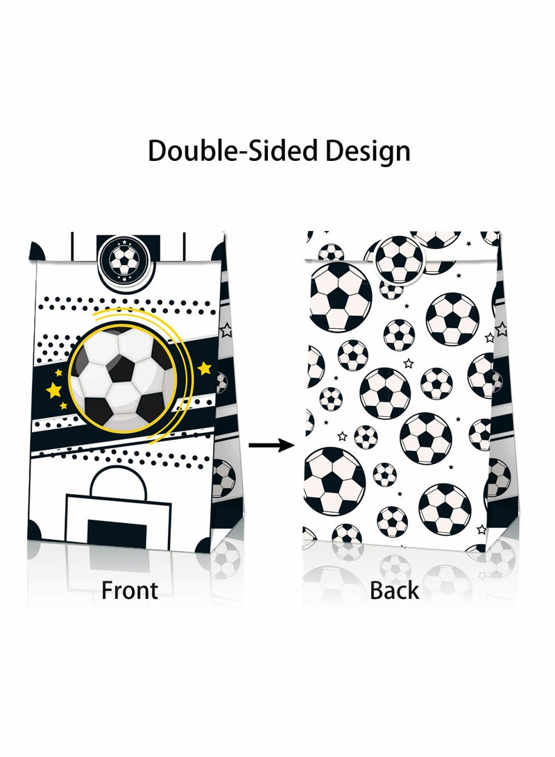 Excefore Paper Party Gift Bags, 12 Pcs Soccer Party Favors Set, Candy Bags for Boys Kids Party Favor Supplies Decorations, Theme Birthday Party, Baby Party supplies Food Bags - Image 2
