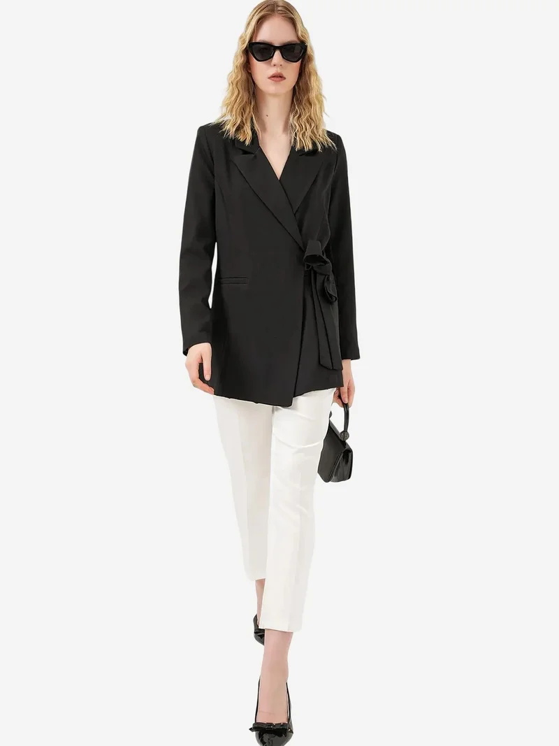 بيغ دارت BDART Long Tie Closure Shawl Collar Blazer