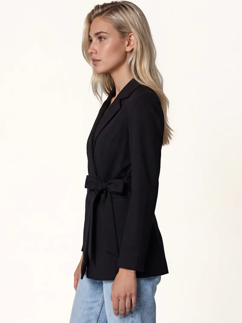 بيغ دارت BDART Long Tie Closure Shawl Collar Blazer
