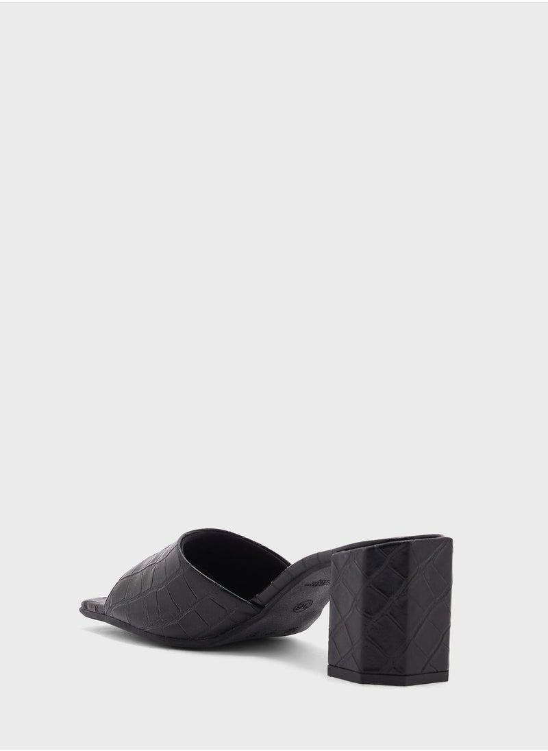 FYOR - Block Mid Heel Sandals - Image 1