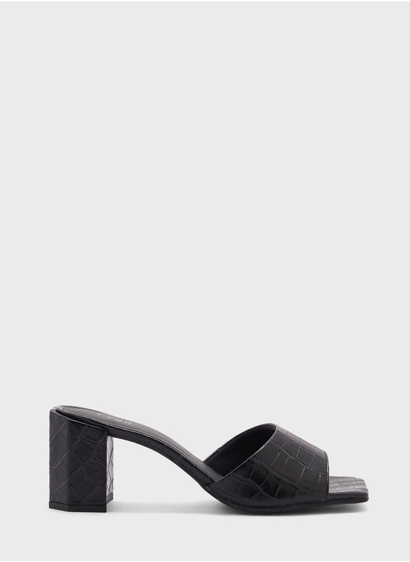 FYOR - Block Mid Heel Sandals - Image 1