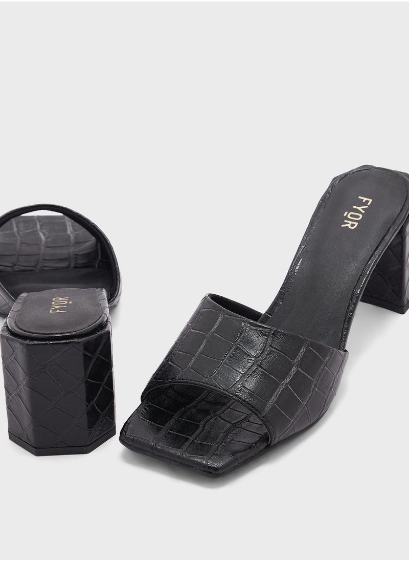 FYOR - Block Mid Heel Sandals - Image 1