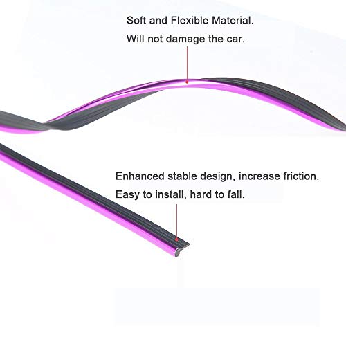 Automaze Car Interior Decoration Accessory Beading, Flexible Styling PVC Moulding Trim Strip, (5 Meters, Purple) - Image 3