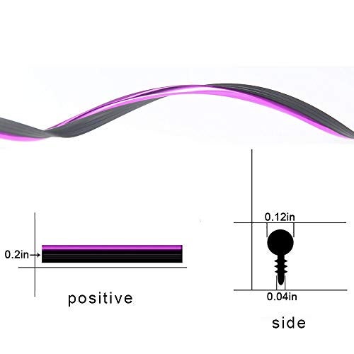 Automaze Car Interior Decoration Accessory Beading, Flexible Styling PVC Moulding Trim Strip, (5 Meters, Purple) - Image 5