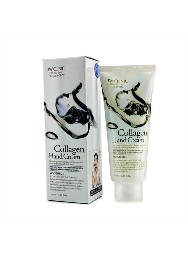 3W CLINIC Hand Cream, Collagen, 3.38 Ounce  - Image 1