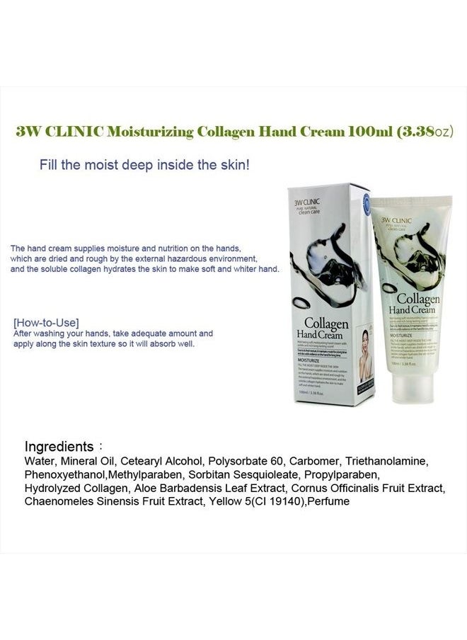 3W CLINIC Hand Cream, Collagen, 3.38 Ounce  - Image 2