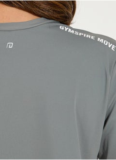 Styli Gymspire Edition - Tonal Label & Drop Shoulder Logo Detail Top  - Image 3