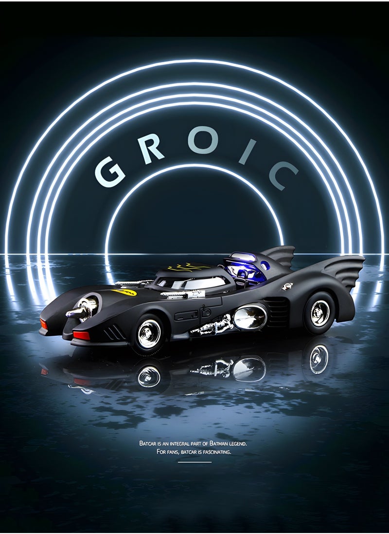 GROIC Batman 1989 Model Toy, Compatible for 1:38 Batmobile Car Model Toy, Child Sound and Light Pull Back Car Zinc Alloy Toys for Kids, Collectible Toys, Toy Car Model  - Image 2