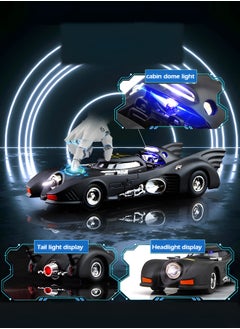 GROIC Batman 1989 Model Toy, Compatible for 1:38 Batmobile Car Model Toy, Child Sound and Light Pull Back Car Zinc Alloy Toys for Kids, Collectible Toys, Toy Car Model  - Image 4