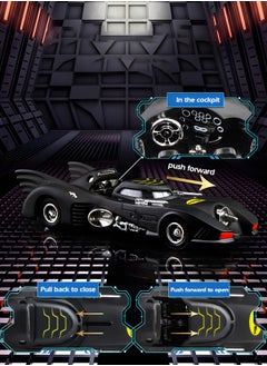 GROIC Batman 1989 Model Toy, Compatible for 1:38 Batmobile Car Model Toy, Child Sound and Light Pull Back Car Zinc Alloy Toys for Kids, Collectible Toys, Toy Car Model  - Image 3