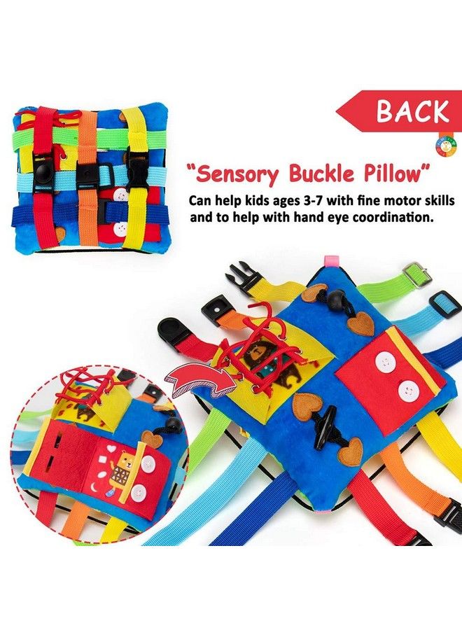 teytoy Sensory Buckle Pillow Toys For Toddlerstravel Toys For Toddlers 13 Learning Fine Motor Skill & Problem Solvingmontessori Sensory Fidgets For Kids Threading Counting Zipper12 Basic Skill - Image 4