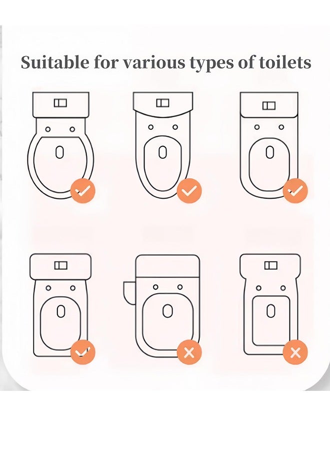 LCAREMOM Portable Toddler Toilet Seat with Non-slip Handle, Foldable Toilet Training Seat, Potty Training Seat for Boys Girls Kids from 1 to 8 Years Old, Fits Round and Oval Toilets Home - Image 4