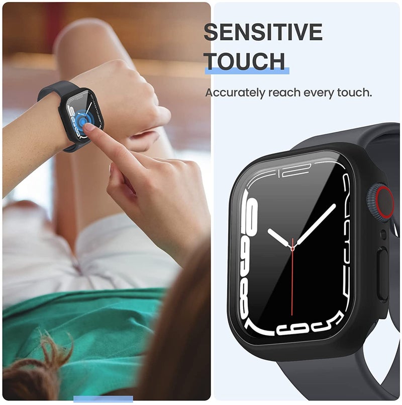 Tensea [3Pack for Apple Watch Screen Protector Case SE 2nd Generation Series SE 6 5 4 40mm, iWatch Protective Face Cover, Tempered Glass Film Hard PC Bumper for Women Men, Ultra-Thin Guard 40 mm - Image 5