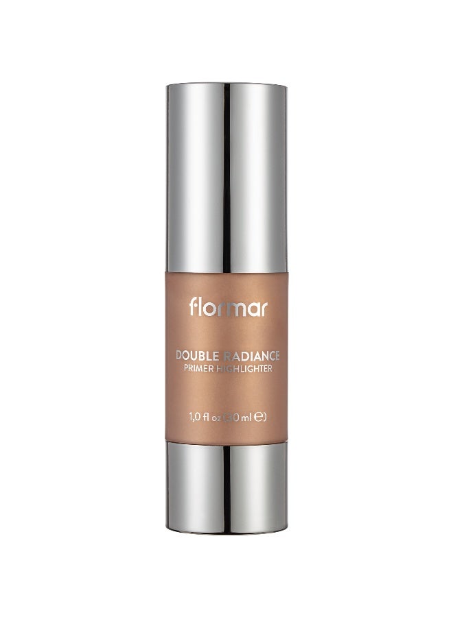 flormar Double Radiance Primer Highlighter – Champagne – 2-in-1 Radiant Primer & Highlighter, Instant Glow Effect, Smooth Makeup Base Champagne - Image 1