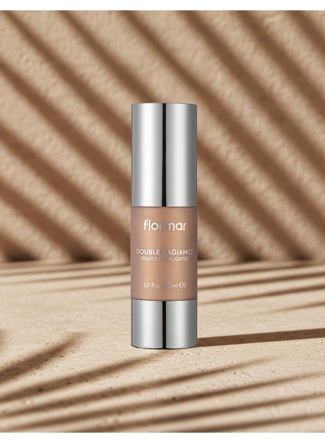 flormar Double Radiance Primer Highlighter – Champagne – 2-in-1 Radiant Primer & Highlighter, Instant Glow Effect, Smooth Makeup Base Champagne - Image 5