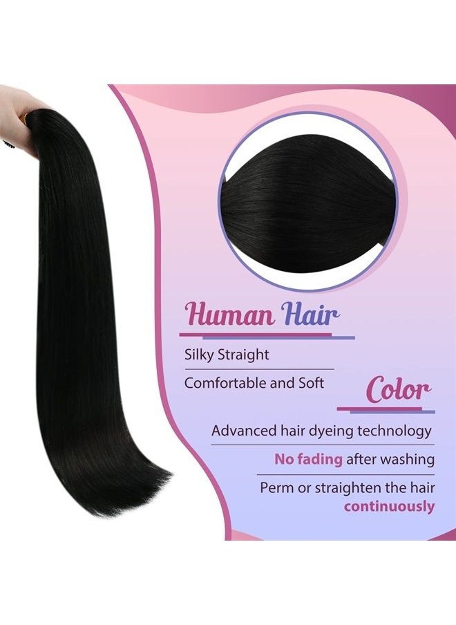 Sunny Hair Sunny I Tip Hair Extensions Black I Tips Hair Extensions Human Hair for Women Itips Extensions Real Human Hair 50g/100Strands 14inch I Tip Human Hair Extensions Straight Tips Black Hair Extensions  - Image 2