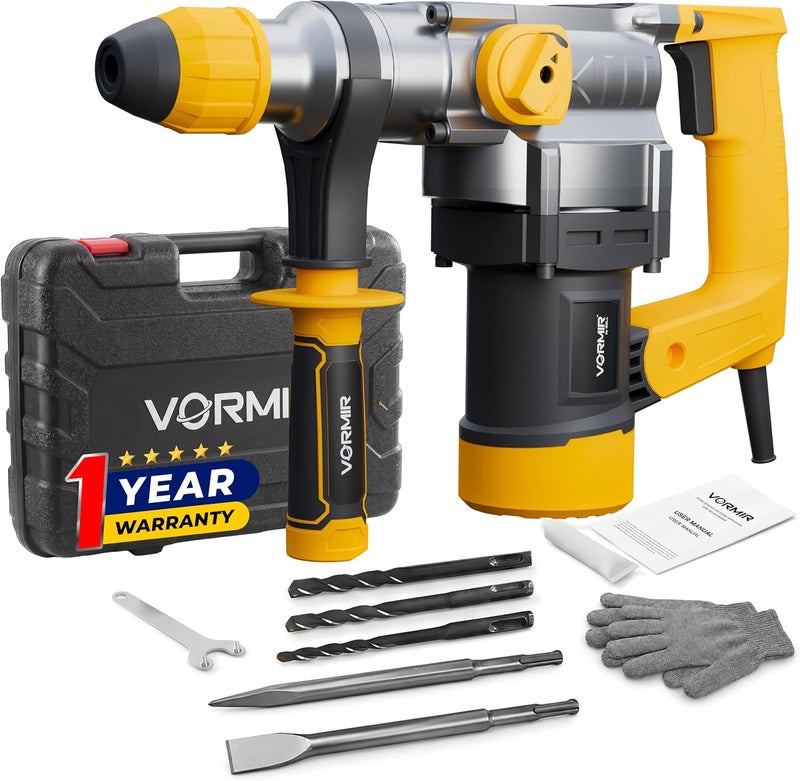 IBELL TOOLS VORMIR Rotary Hammer Drill VR RH28-101, 1000W SDS Plus Core Drill, 26mm Chuck, 5J Impact Energy, 750RPM, 4000 BPM – Heavy Duty Concrete, Masonry & Stone Drilling Machine - Image 1