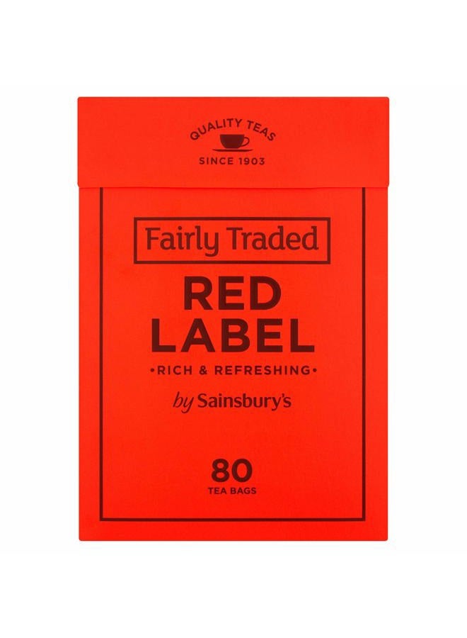 Sainsbury's Red Label Back Tea 80 Teabags Fairtrade Tea from England
