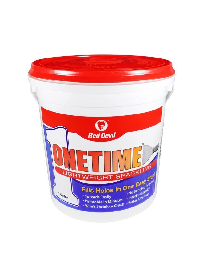 Red Devil 0541 ONETIME Lightweight Spackling, 1 Gallon, White - Image 1