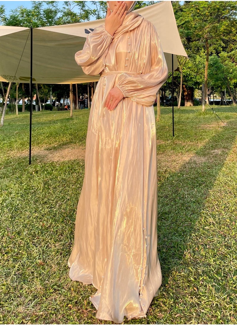 Abaya Ambilight Flowing Dress Growing Evening Dress, Five-piece set, Shineshe