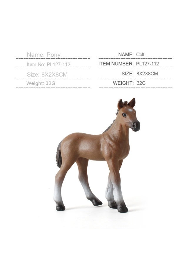 NIBEMINENT Kids Realistic Clydesdale Pony Model Toy