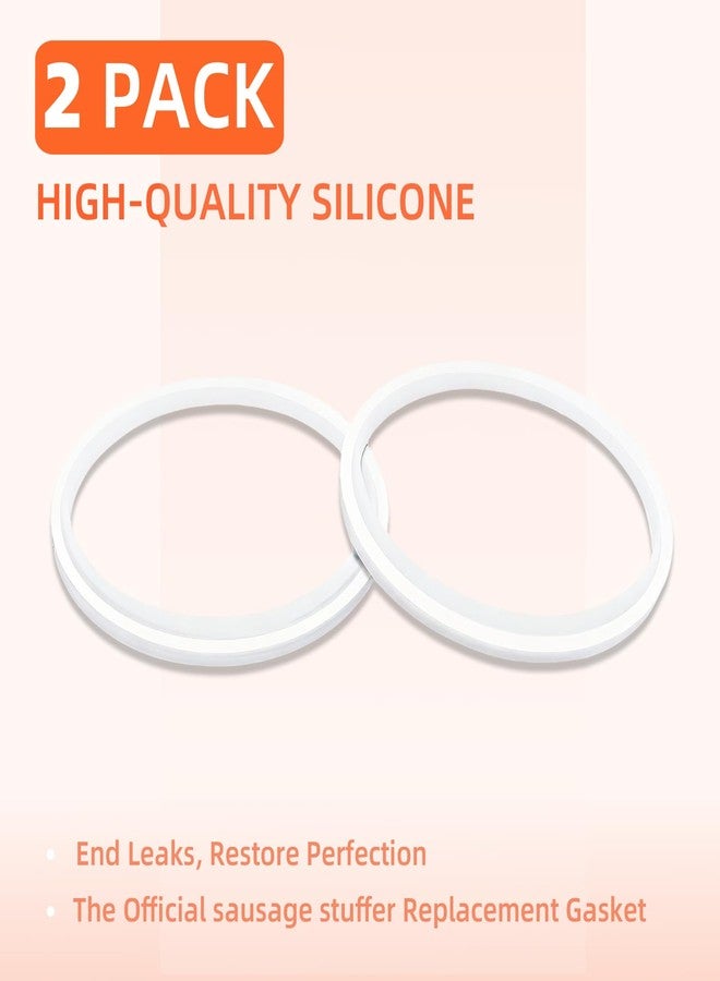 FixoTech 2-Pack Sausage Stuffer Gasket Replacement, 4.83-inch Food-Grade Silicone O-Ring Seal for 3L 5L 7L Vertical & Horizontal Sausage Makers, Compatible with VEVOR, Hakka Brothers, Weston - Image 2