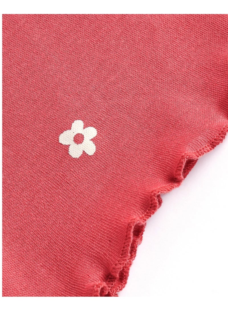 Bonfino Bonfino Girls 100% Cotton Full Sleeves All Over Printed T-Shirt - Pink(6-24M) - Image 4