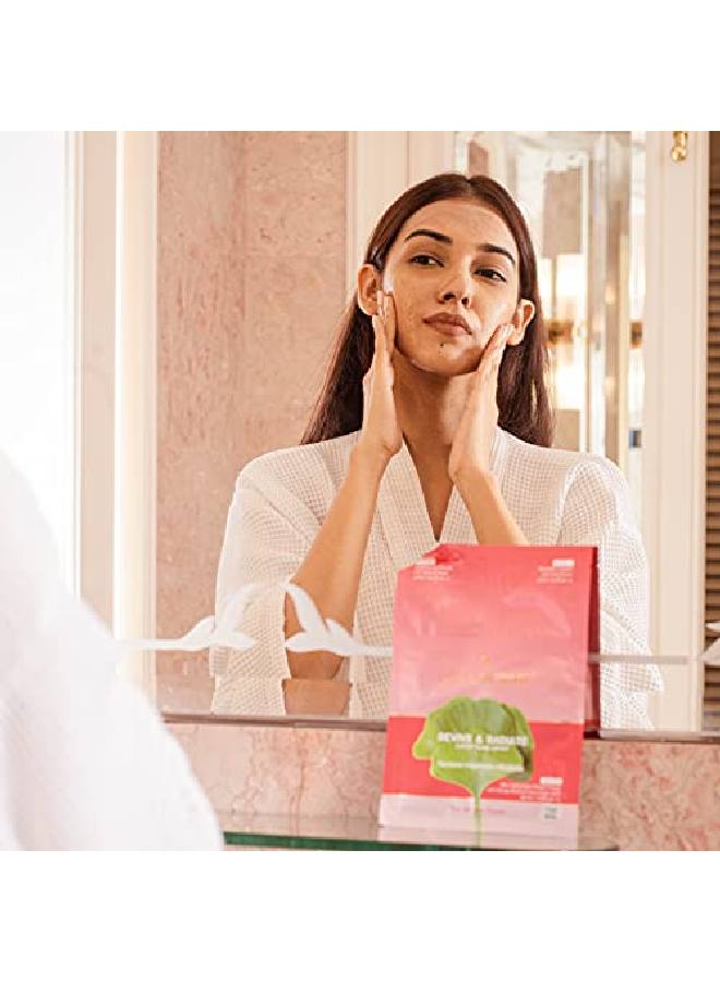 LuxaDerme Revive & Radiate 3 Step Tuneup Kit Cleansing Scrub + Bio Cellulose Serum Face Sheet Mask + Moisturizing Booster Cream Athome Facial With Brightening & Radiating Effect (Pack Of 1)  - Image 5