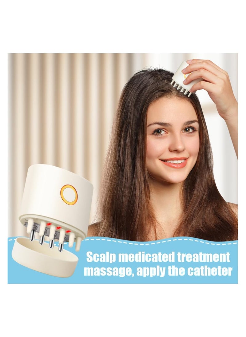 Generic 2 in 1 Electric Scalp Massage and Hair Oil Applicator Bottle, Portable Head Massager Scalp, for Hair Growth, 3 Modes, Scalp Oil Applicator, Hair Oiling Dispenser, with Roller Ball for Hair Treatment  - Image 2