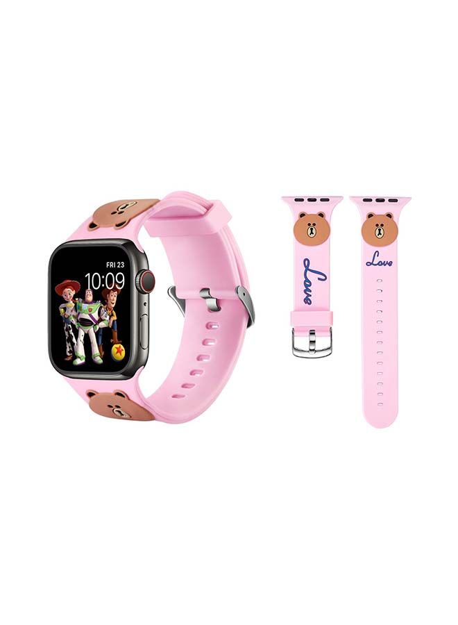 NIBEMINENT Cartoon Replacement Band For Apple Watch Series 6/SE/5/4/3/2/1 Pink