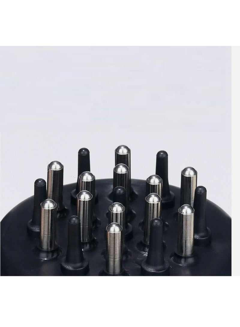 A scalp massage comb with an opening for applying oil to easily distribute and massage the scalp. - Image 3