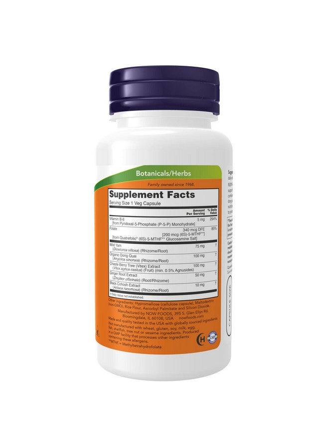 now Supplements Female Balance™ With Wild Yam Vitex Dong Quai Gla Vitamin B6 And Folate 90 Capsules - Image 3