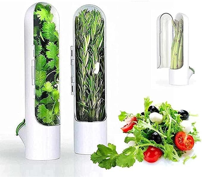 WebWares WebWares Herb Saver Best Keeper for Freshest Produce Coriander Leaves and All Type Green Leaves Storage Case Refrigerator Storage Container for Well Packed Herb Holder  - Image 3