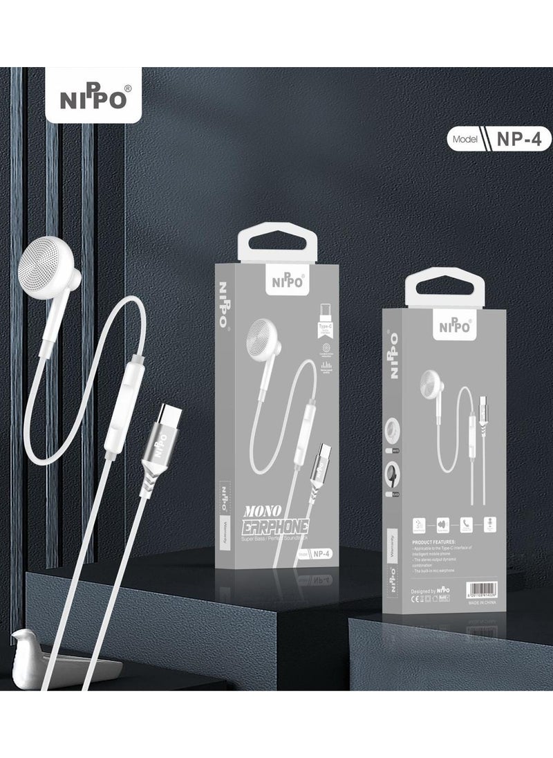 Nippo Nippo Wired Earphone With High-quality Type -C NP-7 