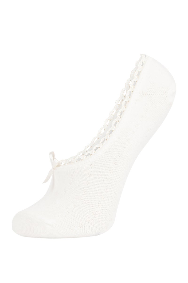 DeFacto White Woman 3 piece Babet Socks Casual - Image 4