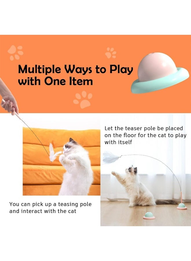NeoStyle Cat Feather Toys, Cat Wand Toy with Powerful Suction Cup, Interactive Cat Toy Detachable Feather Replacements with Bell for Indoor Cats - Image 3