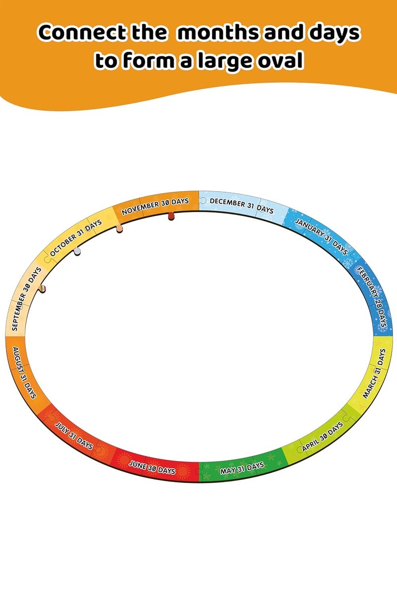 Webby Wooden Educational Seasons Puzzle | 4-in-1 Design | Learning Toy for Kids | Rakhi/Raksha Bandhan/Birthday Gift for Boys & Girls - Image 5