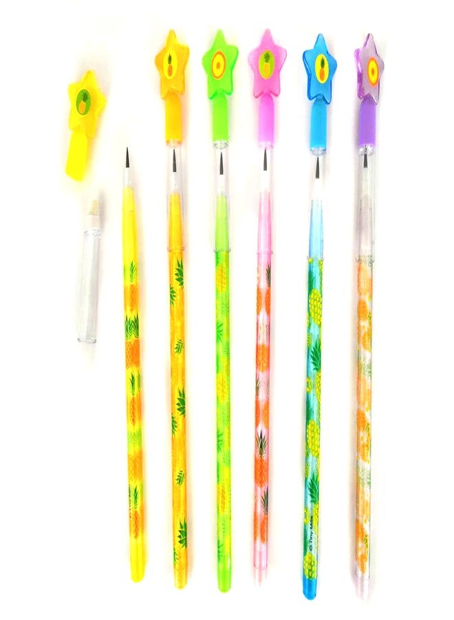TINYMILLS 24 Pcs Pineapples Multi Point Stackable Push Pencil Assortment with Eraser for Luau Party Favors Goodie Bag Stuffers Classroom Rewards Pinata Fillers Carnival Prize - Image 5