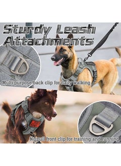 Rabbitgoo Tactical Dog Harness No Pull, Military Dog Vest Harness with Handle & Molle, Easy Control Service Dog Harness for Small Dogs Training Walking, Adjustable Reflective Pet Harness, Dark Grey, S  - Image 2